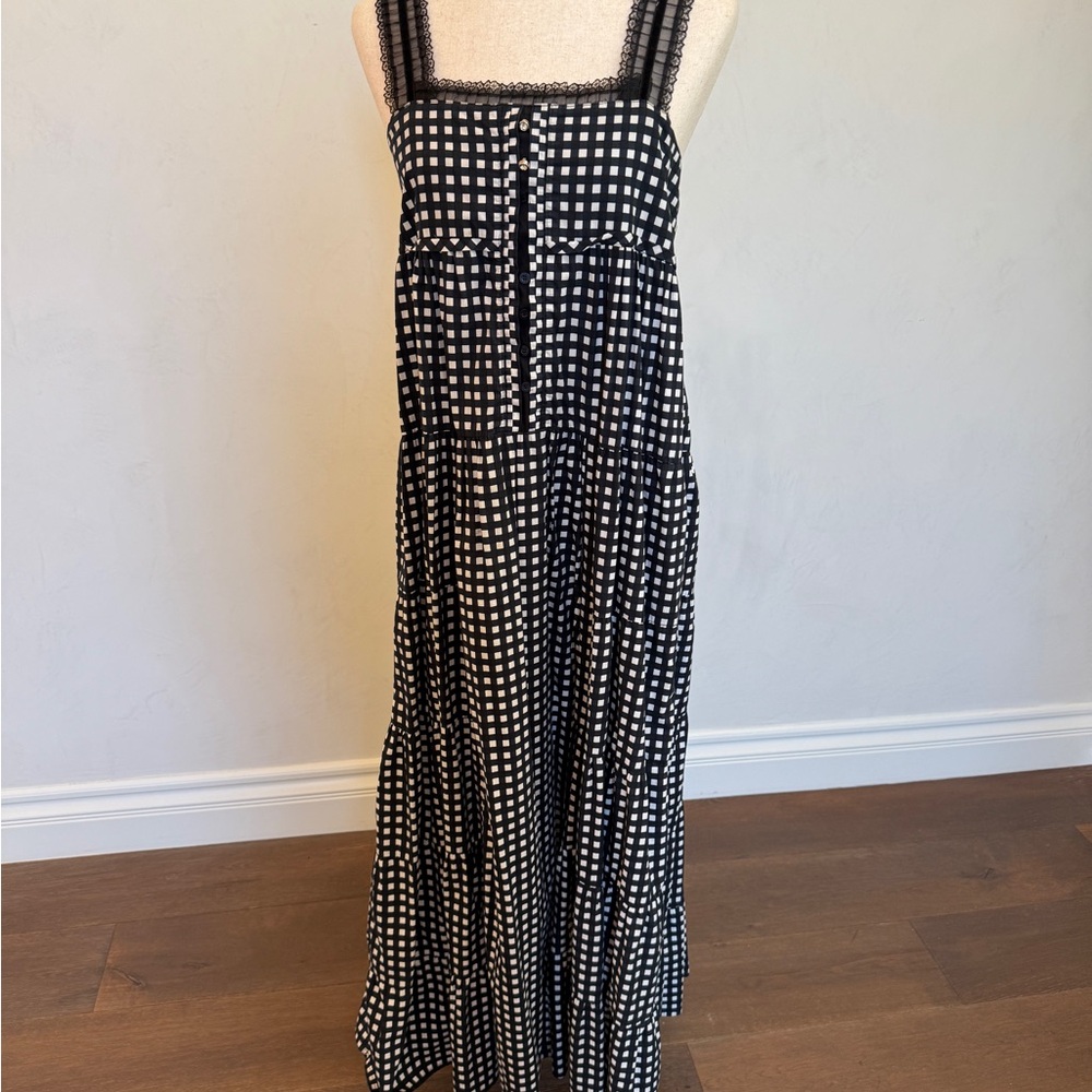 Black and White Checkered Maxi Dress